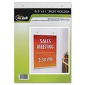 Nudell Clear Plastic Sign Holder Wall Mount 8 1/2 x 11 NU31743